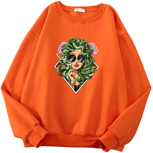 Medusa Sweatshirt Orange Snakes Store™