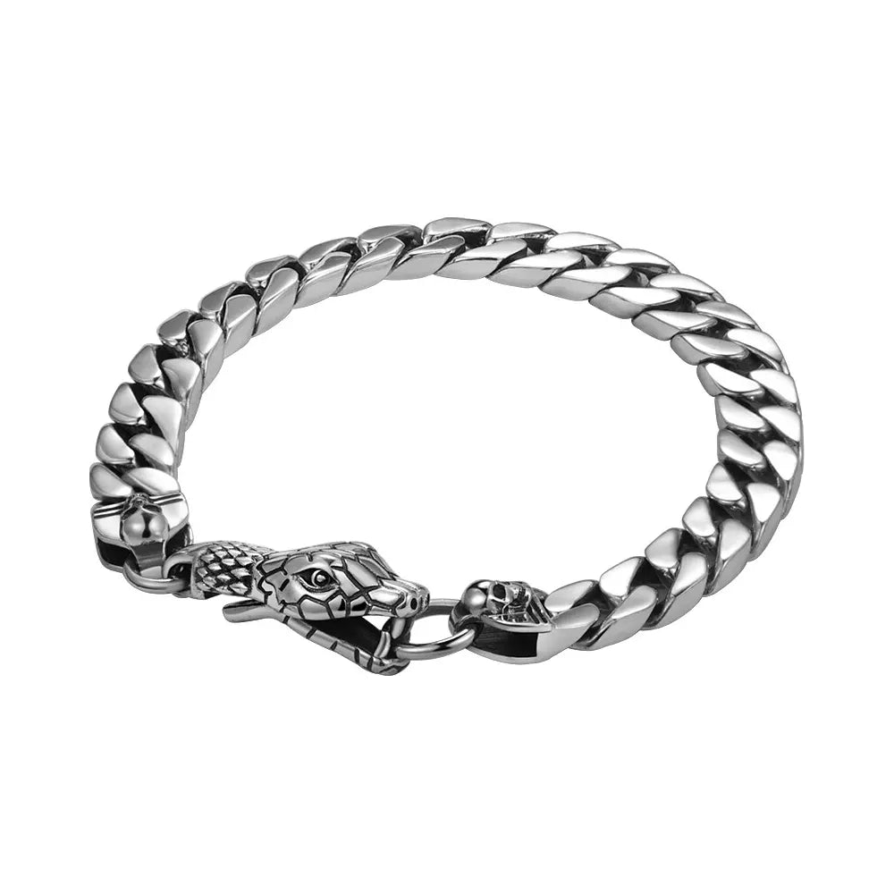 Men's Silver Snake Chain Bracelet 925 Sterling Silver Snakes Store™