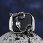 Mens Black Snake Ring - Vignette | Snakes Store