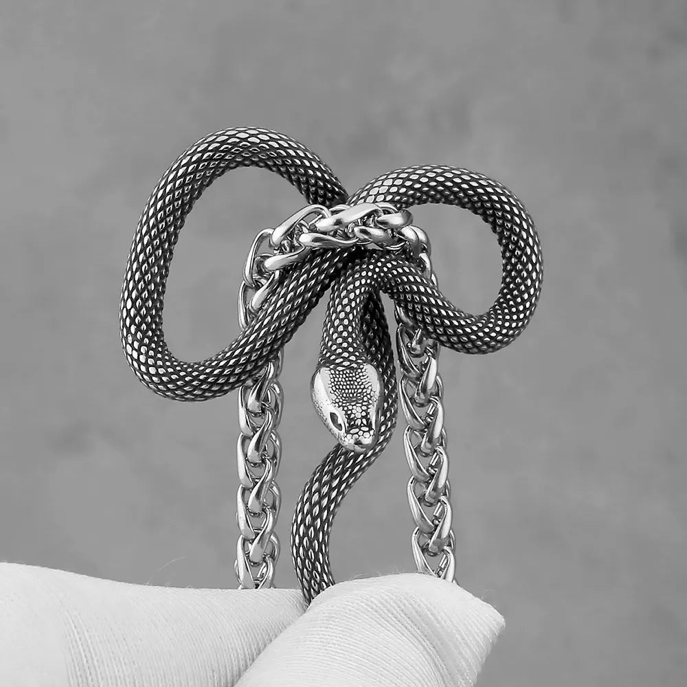 Mens Snake Pendant Necklace Snakes Store™