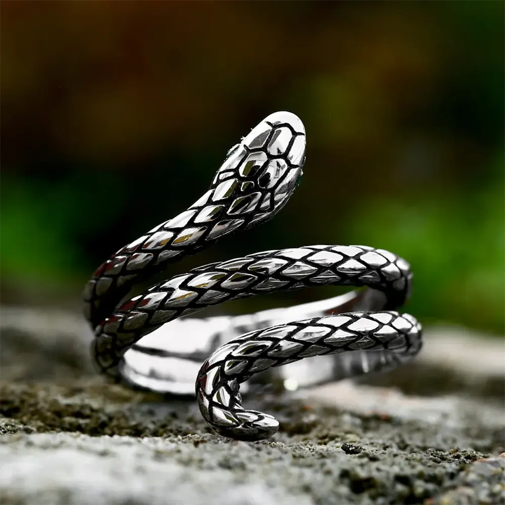 Platinum Snake Ring Silver Snakes Store™