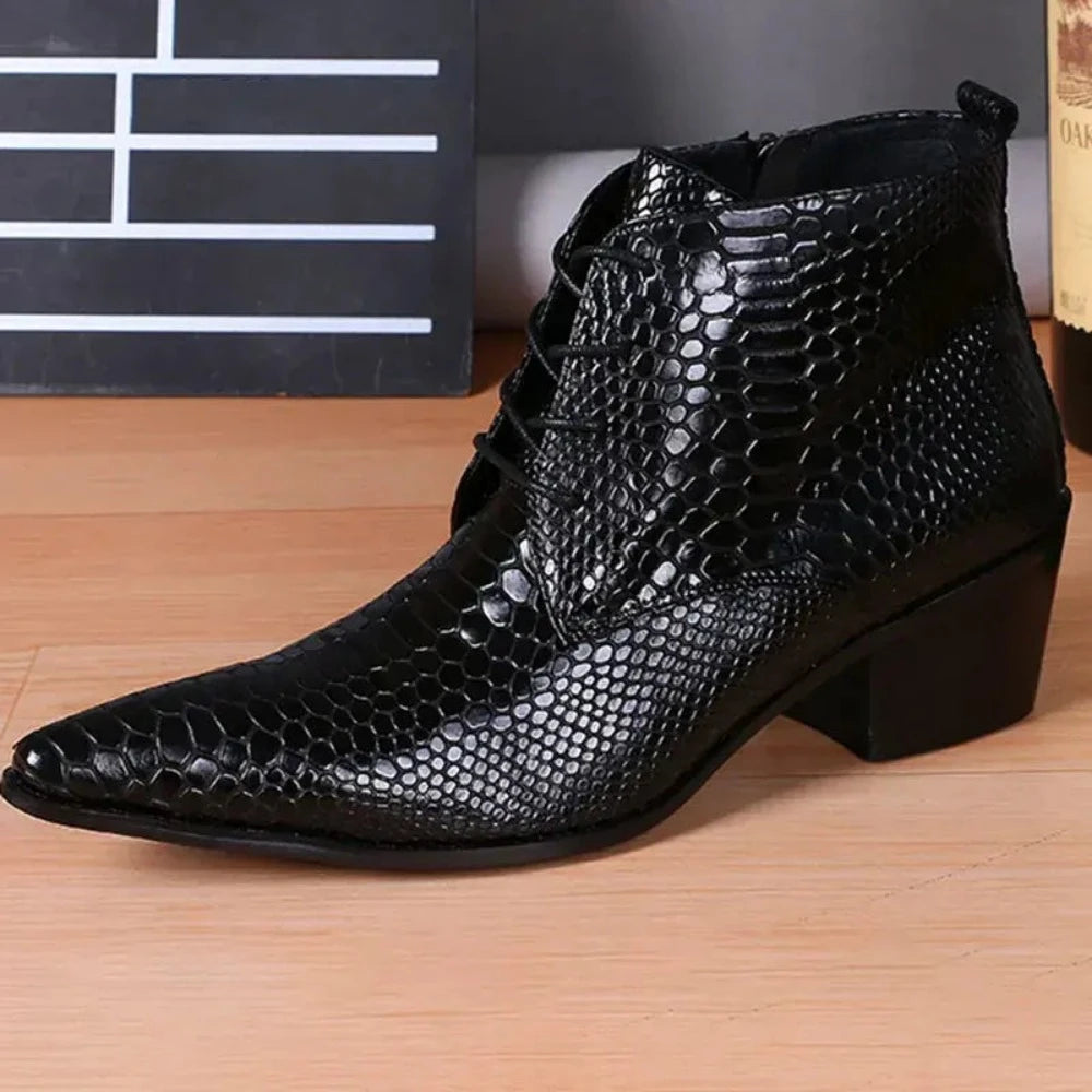 Pointed Toe Snakeskin Boots Snakes Store