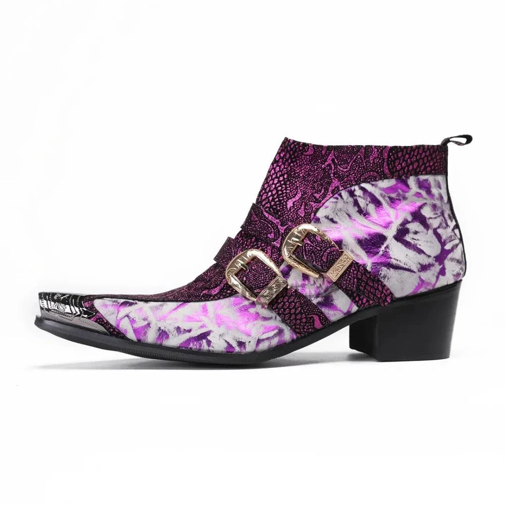 Purple Snakeskin Boots Snakes Store