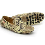 Beige Snakeskin Moccasins - Vignette | Snakes Store