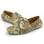 Beige Snakeskin Moccasins - Vignette | Snakes Store