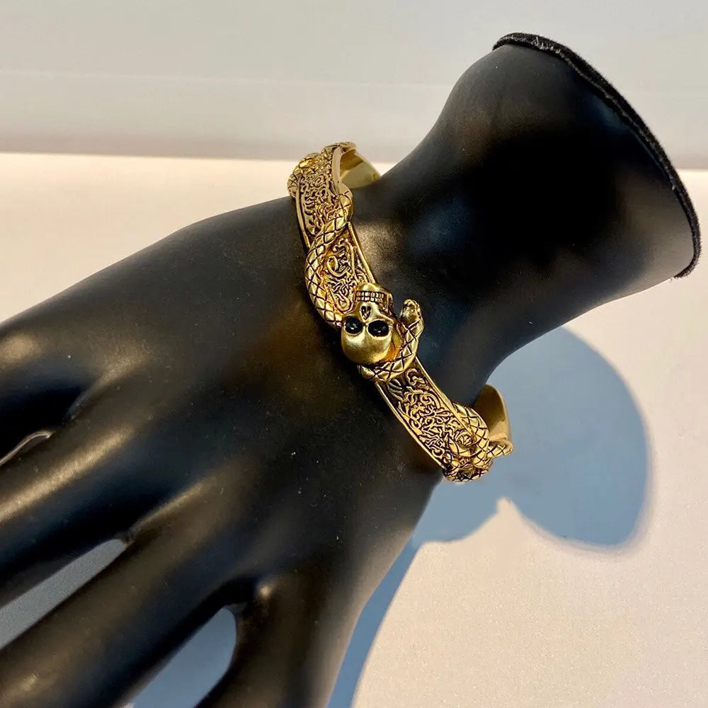 Python Skin Skull Bracelet Snakes Store™