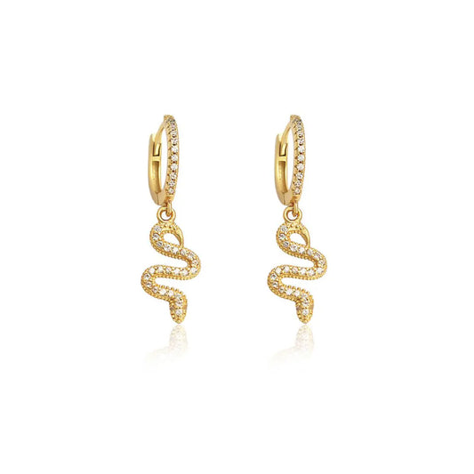 Rattlesnake Earrings GOLD Snakes Store™