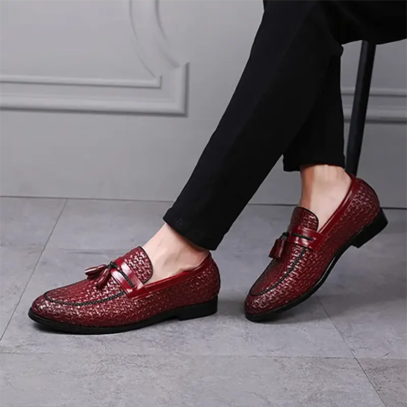 Red Snake Loafers