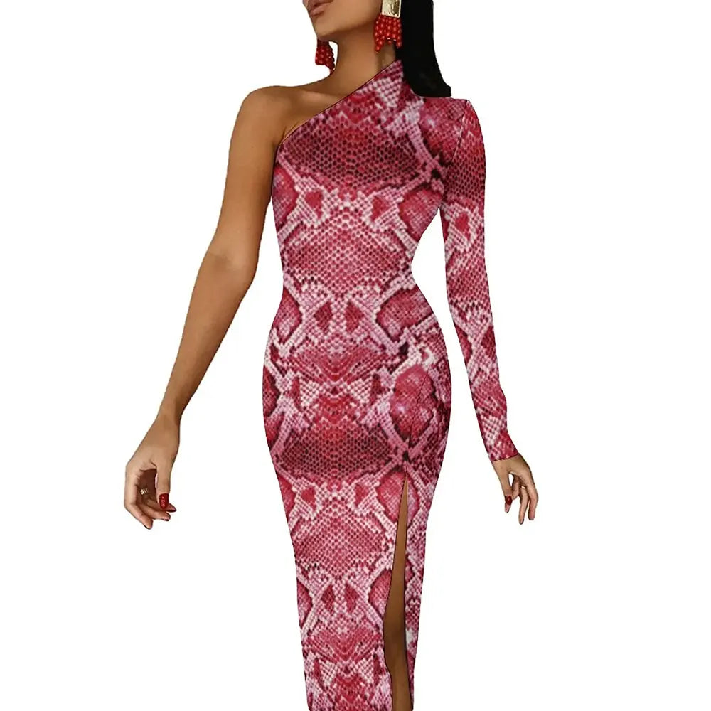 Red Snake Skin Dress