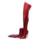 Red Snakeskin Thigh High Boots Red Genuine Leather Snakes Store™