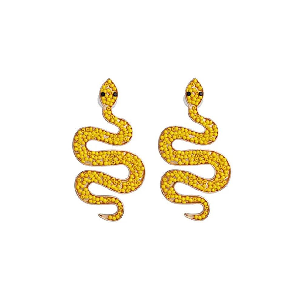 Resin Snake Earrings Yellow Snakes Store™