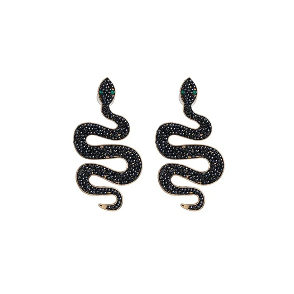 Resin Snake Earrings Black Snakes Store™