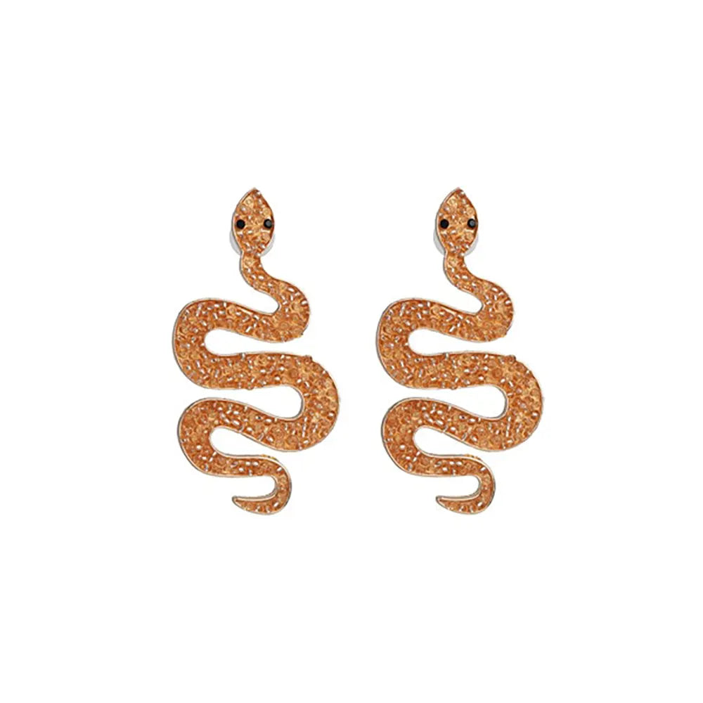 Resin Snake Earrings Orange Snakes Store™