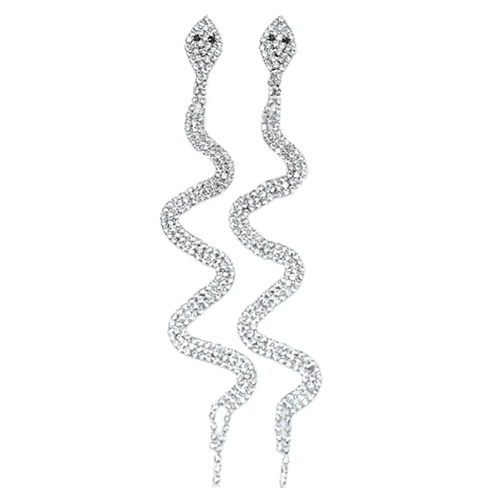 Rhinestone Snake Earrings Snakes Store™