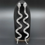 Rhinestone Snake Earrings - Vignette | Snakes Store