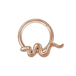 Rose Gold Snake Earrings - Vignette | Snakes Store