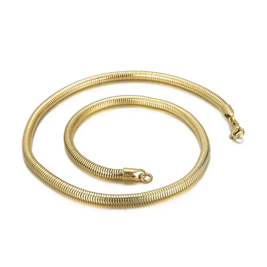 Round Snake Chain Gold 6mm Width Snakes Store™