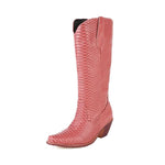 Pink Snakeskin Cowgirl Boots - Vignette | Snakes Store