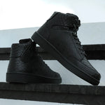 Black Snake Skin Sneakers - Vignette | Snakes Store