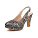 Snakeskin Heels Closed Toe Black Snakes Store