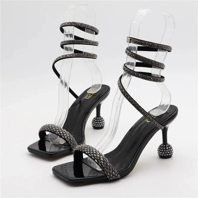 Wrap Around Snake Heels Black Snakes Store