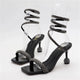 Wrap Around Snake Heels Black Snakes Store