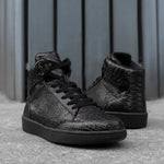 Black Snake Skin Sneakers - Vignette | Snakes Store