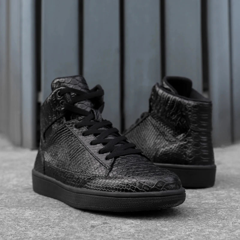 Black Snake Skin Sneakers Snakes Store