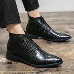 Men's Black Snakeskin Boots - Vignette | Snakes Store