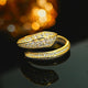 Vintage Gold Diamond Snake Ring