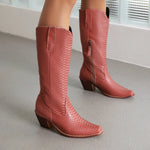 Pink Snakeskin Cowgirl Boots - Vignette | Snakes Store