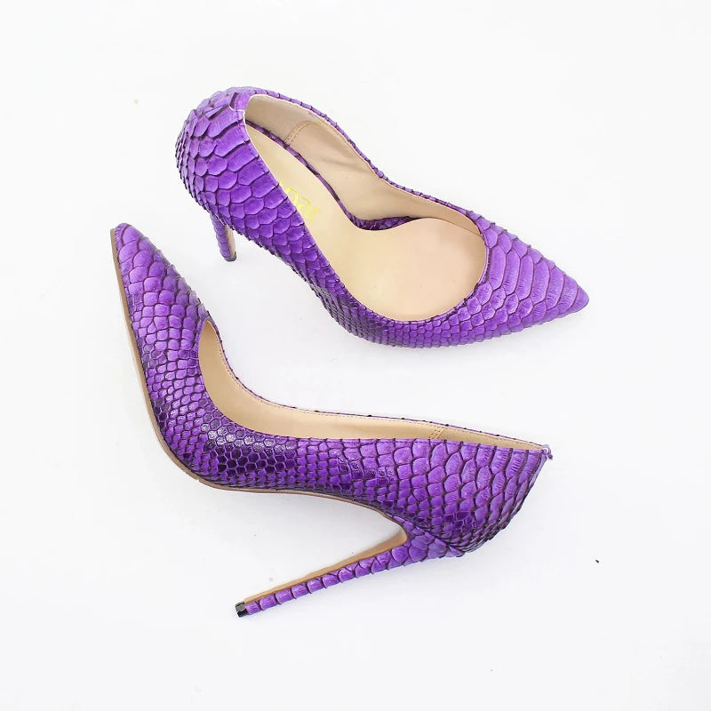 Purple Snakeskin Pumps Snakes Store