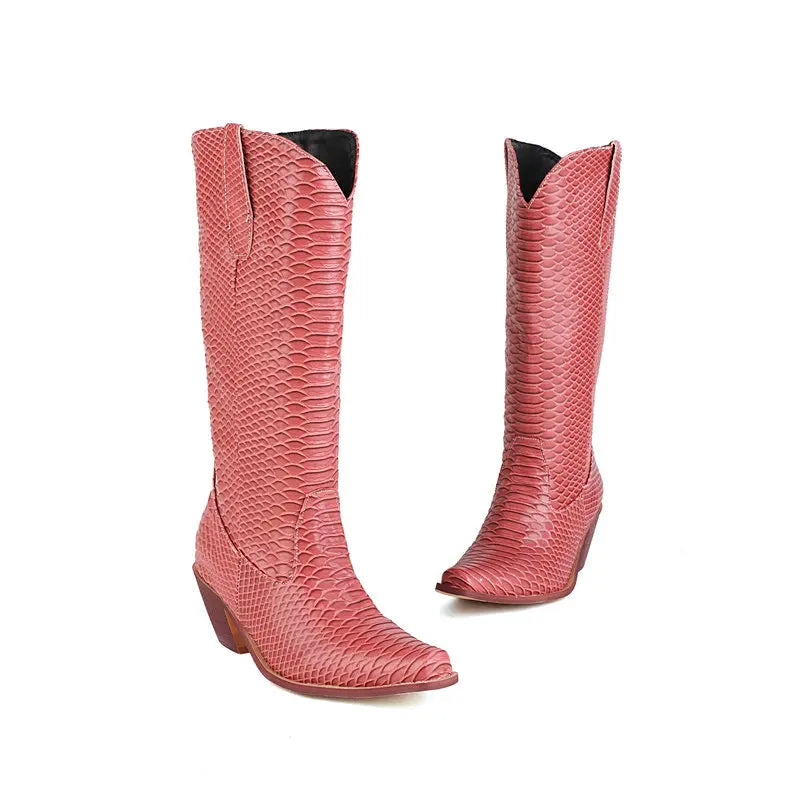 Pink Snakeskin Cowgirl Boots Snakes Store