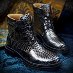 Round Toe Snakeskin Boots - Vignette | Snakes Store