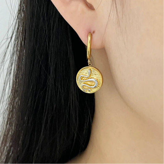 Titanium Snake Earrings