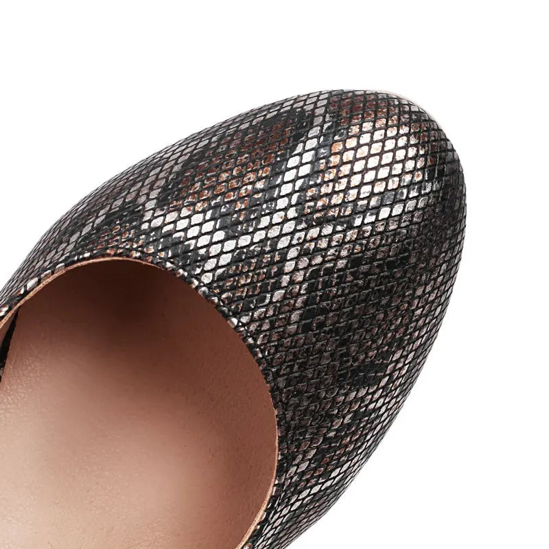 Snakeskin Heels Closed Toe Snakes Store