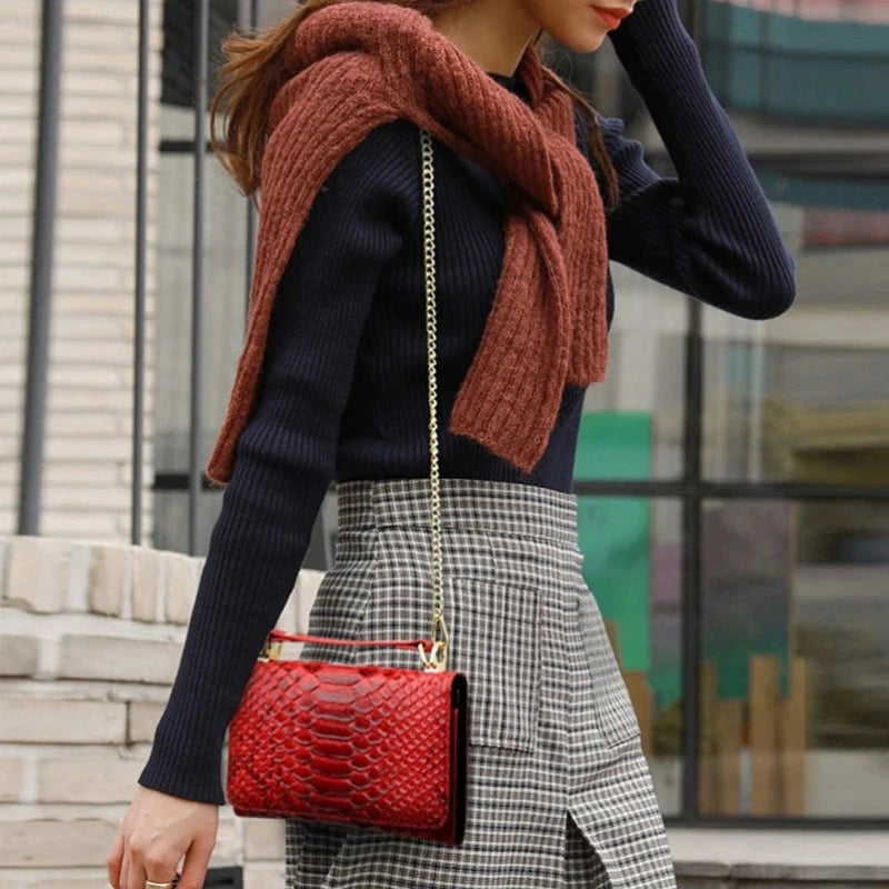 Red Snake Crossbody Bag Snakes Store