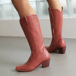 Pink Snakeskin Cowgirl Boots - Vignette | Snakes Store