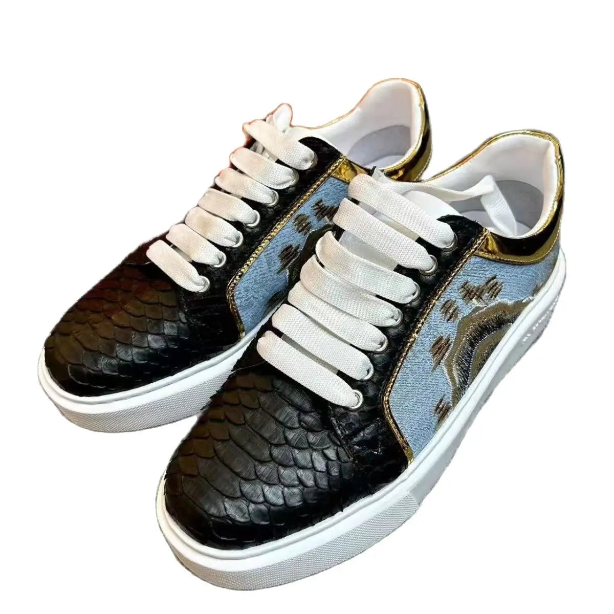 Snake Leather Sneakers Snakes Store