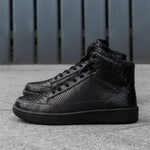 Black Snake Skin Sneakers - Vignette | Snakes Store