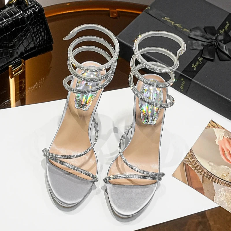 Snakeskin Strappy Sandals Snakes Store