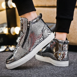 Silver Snakeskin Sneakers - Vignette | Snakes Store