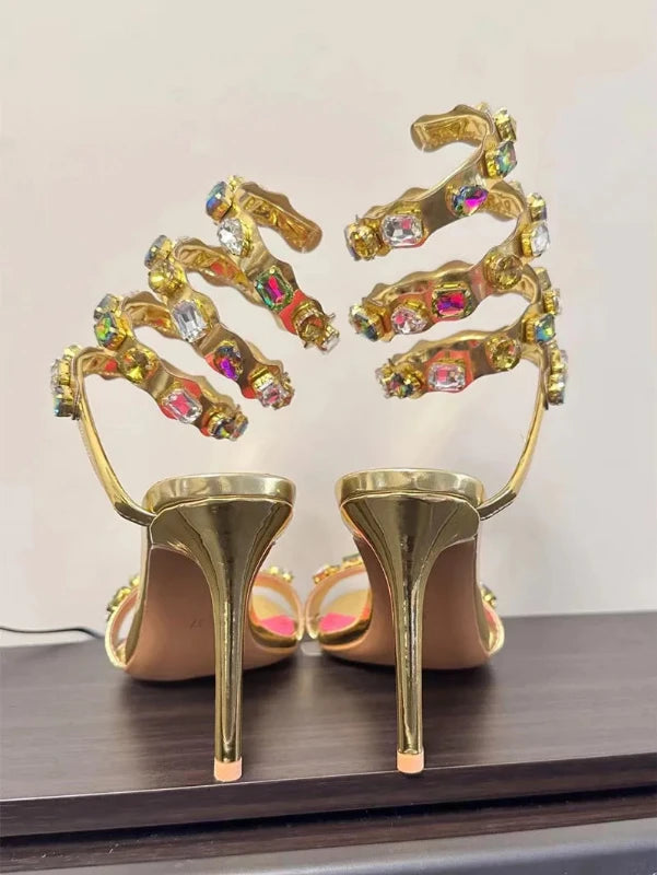 Gold Snake Sandals Snakes Store