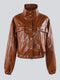 Brown Snake Print Jacket