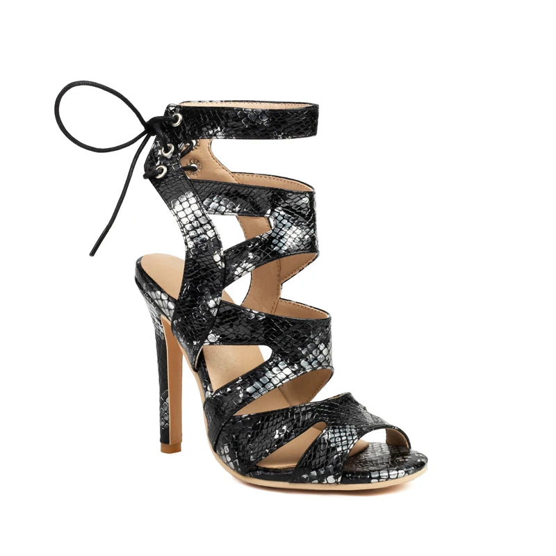 Snake Print Sandals Black Snakes Store