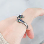 Blue Diamond Snake Ring - Vignette | Snakes Store