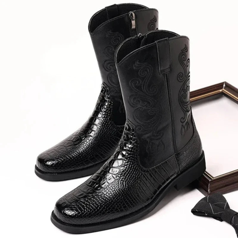 Black Snakeskin Cowboy Boots Snakes Store