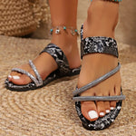 Snake Print Thong Sandals - Vignette | Snakes Store