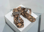 Snakeskin Sandals Flat - Vignette | Snakes Store