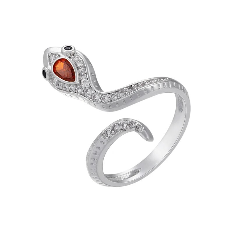 Crystal Snake Wrap Ring Silver Copper One fits for most Snakes Store